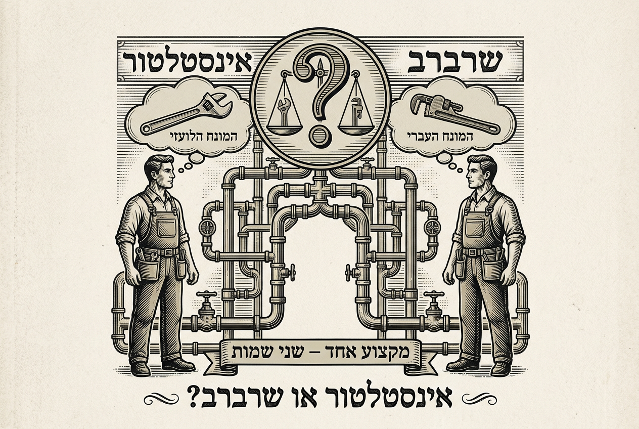 איור נלווה לכתבה: אינסטלטור או שרברב?